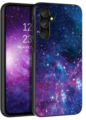 BENTOBEN für Samsung A55 5G Hülle, Handyhülle Samsung A55 Case Leuchten im Dunkeln Slim dünn Fluoreszenz Lila Nebula PC Schale TPU Bumper Kratzfest Hülle für Samsung Galaxy A55 5G 6.5