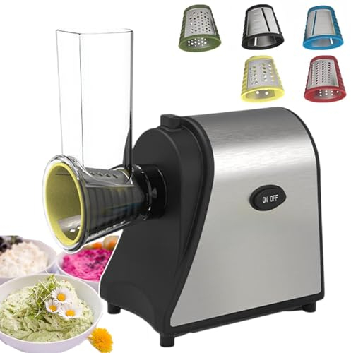 forplubossmmp Grattugie Elettriche | Macchina per Insalata Professionale | Acciaio Inossidabile | Tagliaverdure Trituratore Elettrico | Adatto per Uso Commerciale E Domestico | Facile da Installare