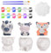 CMANLNYK 6 Sets Paint Your Own Ceramic Succulent Planter Pots - Cute Pottery Painting Kit, Plant Pot Sets for Kids, Pottery Kit for Adults, Potted Gifts for Kids Adult