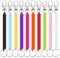 Porte-Clés à Ressorts à Spirale,10 Pack Extensible Porte-clés en Plastique Coloré Cordons de Pêche Rétractable Sangle en Spirale d'attache pour Clés Torch Pinces École 10 Couleurs