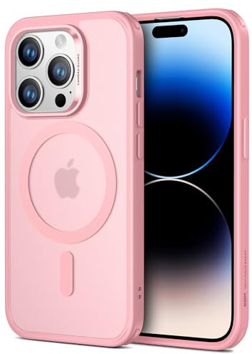 ESR für iPhone 14 Pro Hülle, kompatibel mit MagSafe, Classic Hybrid Magnet Hülle mit HaloLock,Militärnorm Sturzschutz Case, Kratzfeste Rückseite handyhülle, Rosa