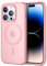 ESR for iPhone 14 Pro Case, Magnetic Case Compatible with MagSafe, Shockproof Military-Grade Protection, Magnetic Phone Clear Case for iPhone 14 Pro (6.1), Classic Hybrid Series,Pink
