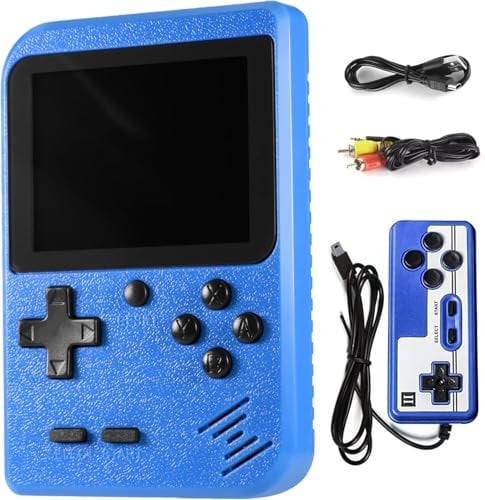 Hbaid Console De Jeux Portable,avec 500 Jeux Classiques,écran de 3 Pouces, Batterie Rechargeable 1020 mAh, Console Supporte Deux Joueurs & Connectable TV ,Grand Cadeau pour Les Enfants