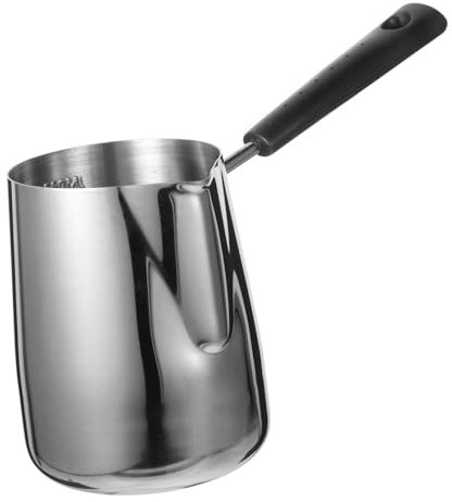 PRETYZOOM tire de la taza de flores cafetera inoxidable yogurteras measuring cups jarra de capuchino taza espumador de leche taza de espuma de leche jarra humeante Acero inoxidable
