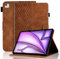 Hülle für iPad Air 13 Zoll M3/M2 (2025/2024) Tablet Schutzhülle Premium Ledertasche Folio Smart Case mit Auto Schlaf/Aufwach Stifthalter Kartensteckplatz für iPad Air 13 Zoll Cover, Braun