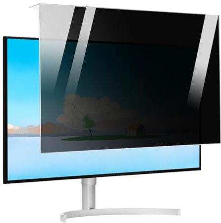 HXLDZOU Computer Monitor Privacy Screen Filter, Hanging Privacy Screen Filter, Anti Blue Light Data Security Shield, 18-32 Inch for Office (32in 730x440mm)