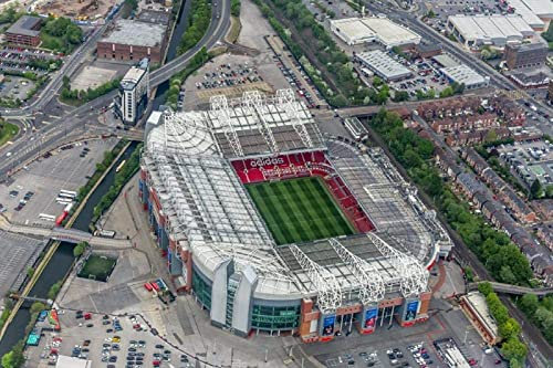 1000 Piece Jigsaw Puzzles for Adults Kids | England Old Trafford, Manchester United Stadium from Above | 27.6 X 19.7 DIY Home Entertainment Toys for Adults Kids 70x50CM