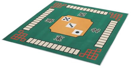 ifundom Grüne Mahjong Tischdecke aus Polyester, Leicht und rutschfest