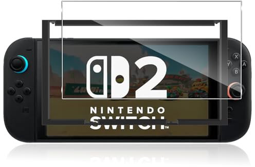 Lutree pour Nintendo Switch 2 2025 Verre Trempé, 1 Pièces 9H Dureté HD Protecteurs d'écran, Anti-Rayures Sans Bulles Film Installation Facile Vitre Trempé Protection écran