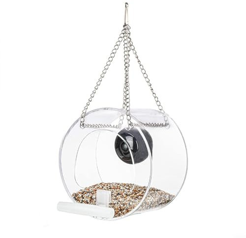 Bird Feeder with Camera, samrt Wireless Outdoor Video Bird House with 1080HD Night Version Camera for Bird Lover