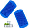 2 Pcs Small Ice Cube Tray, Mini Ice Cube Trays, Silicone Ice Cube Tray, 160 Grids Small Square Flexible Ice Cubes Molds,Food-Grade Ice Cube Mold for Freezer Baby Food,Cocktails,Milk and Juice (Blue)