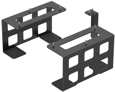 TEMOOUES Support de montage mural ou sous étagère pour console de jeu, bureau à domicile, dortoir, petits appareils électroniques et appareils multimédias