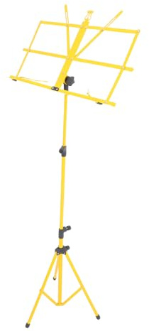COOPHYA Faltbarer Höhenverstellbarer Notenständer Aus Metall Farbiger Leichter Music Sheet Tripod Stand Mit Rutschfesten Gummifüßen Für Musiker Zubehör Und Gitarrenparts Gelb