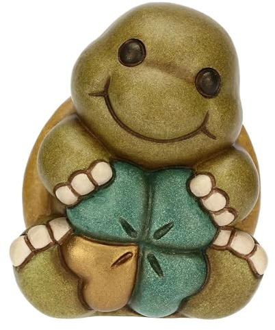 THUN - Mini tartaruga Betta portafortuna - ceramica - Collezione Animali - 4,5 x 4,1 x 6,4 cm