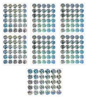 210 Stück Rubbelaufkleber Rubbellose Selber Machen, 25mm Rubbelsticker, Rubbel Etiketten, Rubbelaufkleber Rund Geeignet Für Partyspiele, Postkarten, Persönliche Nachrichten, Glänzendes Hologramm