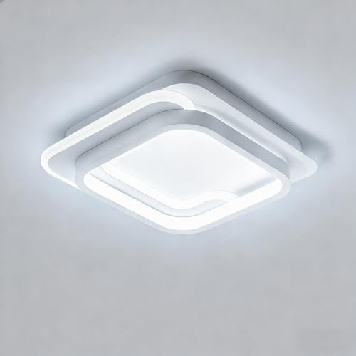 Aeyytoe 31W LED-Deckenleuchte, Quadrat Deckenlampe, 3100LM Küchenlampe, LED Lampe 6500K für Wohnzimmer Schlafzimmer Flur Küche Balkon, Ø24cm