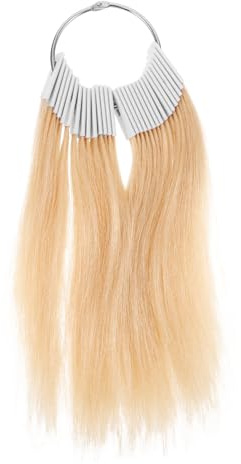 DIYEAH 30 Stück Echthaar Haarfarben Teststrähnen mit Farbkarte Realistische Friseur Übungsproben Massenware für Haarfarbprüfung und Styling