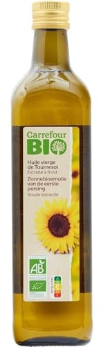CARREFOUR BIO - Huile de Tournesol Bio - la bouteille de 75cL - Le Lot De 4