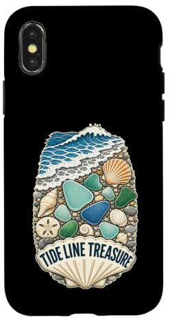 TIDE LINE TREASURE Beachcombing Shells Pebbles Coast Case for iPhone X/XS