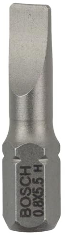 Bosch Professional Bit Extra-Hart für Längsschlitz-Schrauben (S0,8 x 5,5; Länge: 25 mm, 25 Stück)