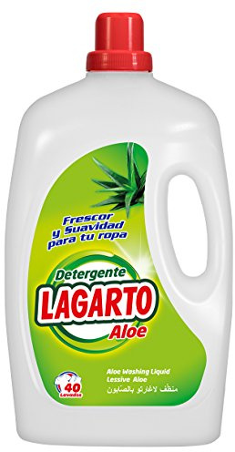 Lagarto Detergente Lavadora Liquido ALOE 40 lav. - 2960 ml.