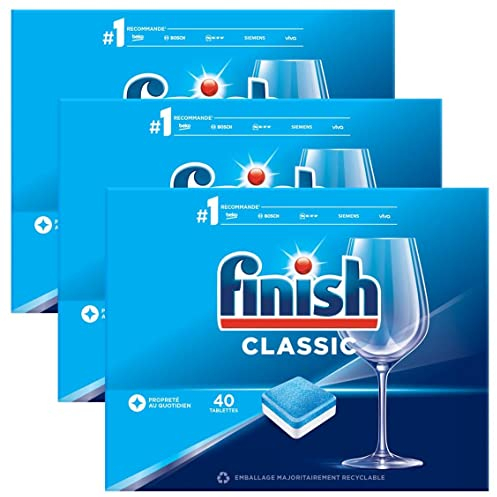 Finish Pastilles Lave-Vaisselle Powerball Classic - 40 Tablettes Lave-Vaisselle - Lot de 3