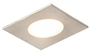 Qazqa - Modern Moderner quadratischer Bad I Badezimmer Einbaustrahler inkl. LED IP65 - Simply I Wohnzimmer I Schlafzimmer - Aluminium Quadratisch - I LED
