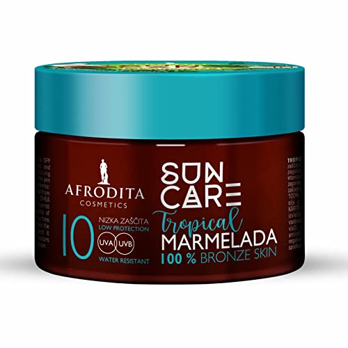 Afrodita Cosmetics SUN CARE Bräunungsbeschleuniger Marmelade | Für schnelle und intensive Bräune | 100% BRONZEHAUT | Reiche Textur | Ölige Cremeformel (Tropical)