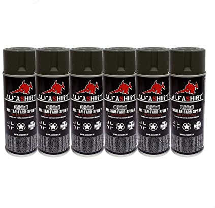 NATO Oliv Set x6 Farbspray Lack grün Brit British Army US Belgische #25394