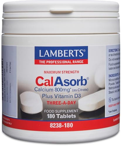 Lamberts Calasorb Calcium 800mg Plus Vitamin D3 180 Tablets