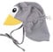 Cuddle Club Verstellbarer Sonnenhut für Babys und Kleinkinder | Ganztages Kopf- und Nackenbedeckug für Kinder, Sonnenhut Baby Erstausstattung - Pinguin Grau - Groß