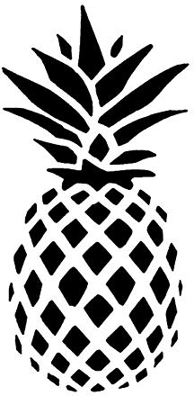 Porfeet Auto Aufkleber, Mode Familie Auto Styling Fenster Tür Aufkleber Ananas Muster Aufkleber Dekor Schwarz