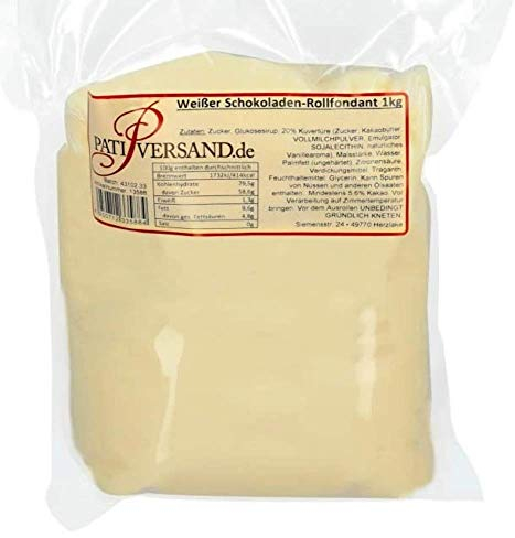 Weißer Schokoladen Rollfondant, 1kg