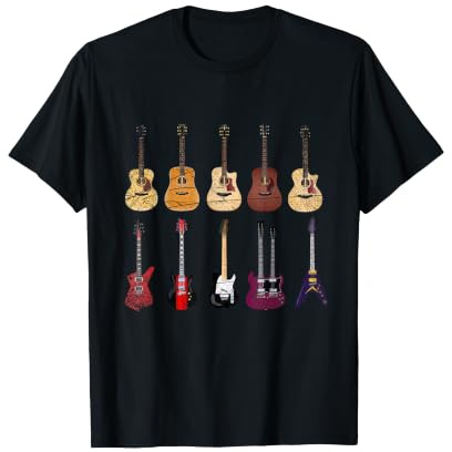 Regalo Strumenti Musicali Collezione Chitarra Maglietta