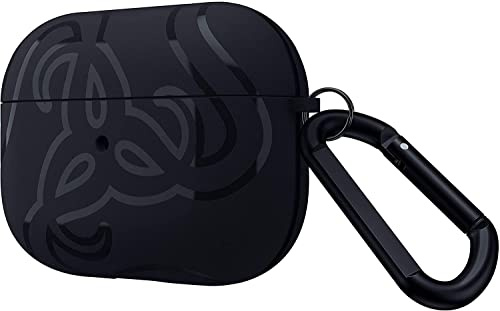 Razer Team Case for Apple AirPods Pro - Protective Cover for AirPods Pro Charging Case (Made of Thermoplastic Polyurethane, with Carabiner, Wireless Charging) Black