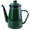 Emaille Geschirr - Kaffe - Olivenöl - Tee - Kanne, Milchtopf ist mit Gas, Elektro und Ceran-Kochplatten Kompatibel, 1.1Liter