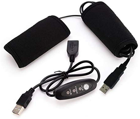 iSpchen Motorrad Lenkergriffe USB beheizte Griffe Motorrad Heizungspad Elektrisches Heizgriffe Kit Motorrad Heizung Lenkergriffe Heizpad Lenkergriffe Lenkerwärmer
