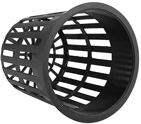 10Pcs 4 Inch Net Pots for Hydroponics, Mesh Pots Plant Net Pot for Hydroponics, 4.25 x 3.85inch(Black)
