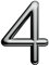 Ultion Sweet Chrome Door Numbers '4' - 3inch height - Self Adhering, No Drilling or Screwing Required …