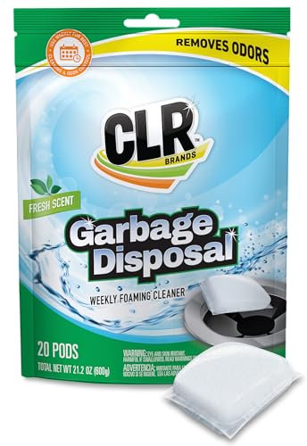 CLR Brands, detergente e deodorante per smaltimento dei rifiuti, 20 pezzi, profumo fresco, eliminatore di odori schiumoso, fornitura di 5 mesi
