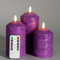 Eywamage Purple Flameless Pillar Candles with Remote, Real Wax Flickering LED Battery Christmas Candles 3 Pack