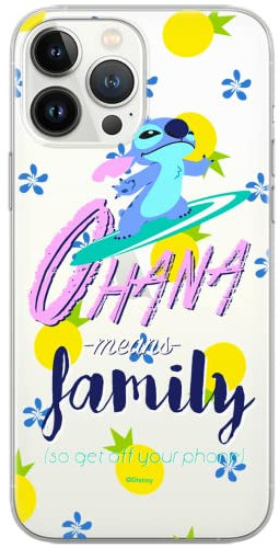 ERT GROUP DPCStitch1889 Mobile Phone Case for iPhone 13 Pro Max, Original and Officially Licensed Disney Pattern Stitch 004, Perfectly Adapted to the Shape of the Mobile Phone, TPU Case, Partially