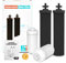 Gunneran Berkey Gravity Water Filter Replacement, 2 filtri a carbone nero e 2 filtri fluoruro bianco, compatibili con purificatori Berkey, confezione da 4