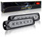 SKYWORLD LED Feux Stroboscopique, 2 pièces Mince Rouge Barre D'alarme Stroboscopique d'urgence 6 LED Lampe Flash 12V 24V LED D'urgence Danger Lumière pour Moto construction camion Voiture