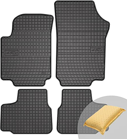 FROGUM El Toro Gummimatten Ganzjähriges-Set von Autofussmatte Auto Fußmatten für SEAT Mii 2011-19, für Skoda Citigo 2011-19, für Volkswagen UP! ab 2011 | Beständiges Gummi Material | 1,5cm Schutzkante