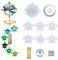 DeryArcle 33 Stück Silikonformen Epoxidharz Windspiel, Schildkröte Gießformen Windspiele, Harzformen Windglocke, Resin Wind Chime Mold für DIY Basteln Anhänger Heim Dekoration (Windspiel Formen)
