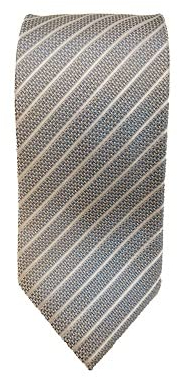 Generico Krawatte aus 100 % Seide, hergestellt in Italien, 8 cm, Farbe hellblau-beige, italienischer Stoff – Schneiderei, gelb, Uomo, Taglia unica