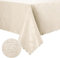 Homaxy PU Tischdecke Abwaschbar Lotuseffekt Hochwertig (350g/m²) Eckig 140 x 200 cm Tischtuch Ornamente Tafeldecke Wasserabweisend Tischwäsche Fleckschutz pflegeleicht, Beige