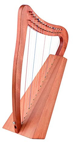 ZUOMU 15-saitiges Leierharfen-Saiteninstrument Mit Tragetasche, Riemen, Reinigungstuch, Stimmschlüssel, Tonabnehmer Leier Harfe (Color : 2)