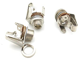 PSKOO 100 Stück 3,5-mm-Mono-Klinkenbuchse/Einbaubuchse mit Schalter-Audio-Adapter